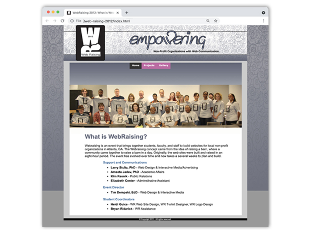 Webraising Event Website 